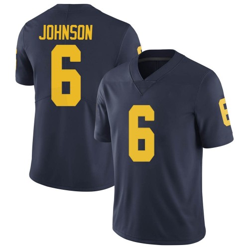 Cornelius Johnson Michigan Wolverines Youth NCAA #6 Navy Limited Brand Jordan College Stitched Football Jersey NLD5654LR
